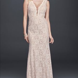 David’s Bridal Lace Sheath Wedding Dress